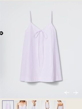Daphne the Label Ragdoll Dress poplin Lavender Striped Nightdress